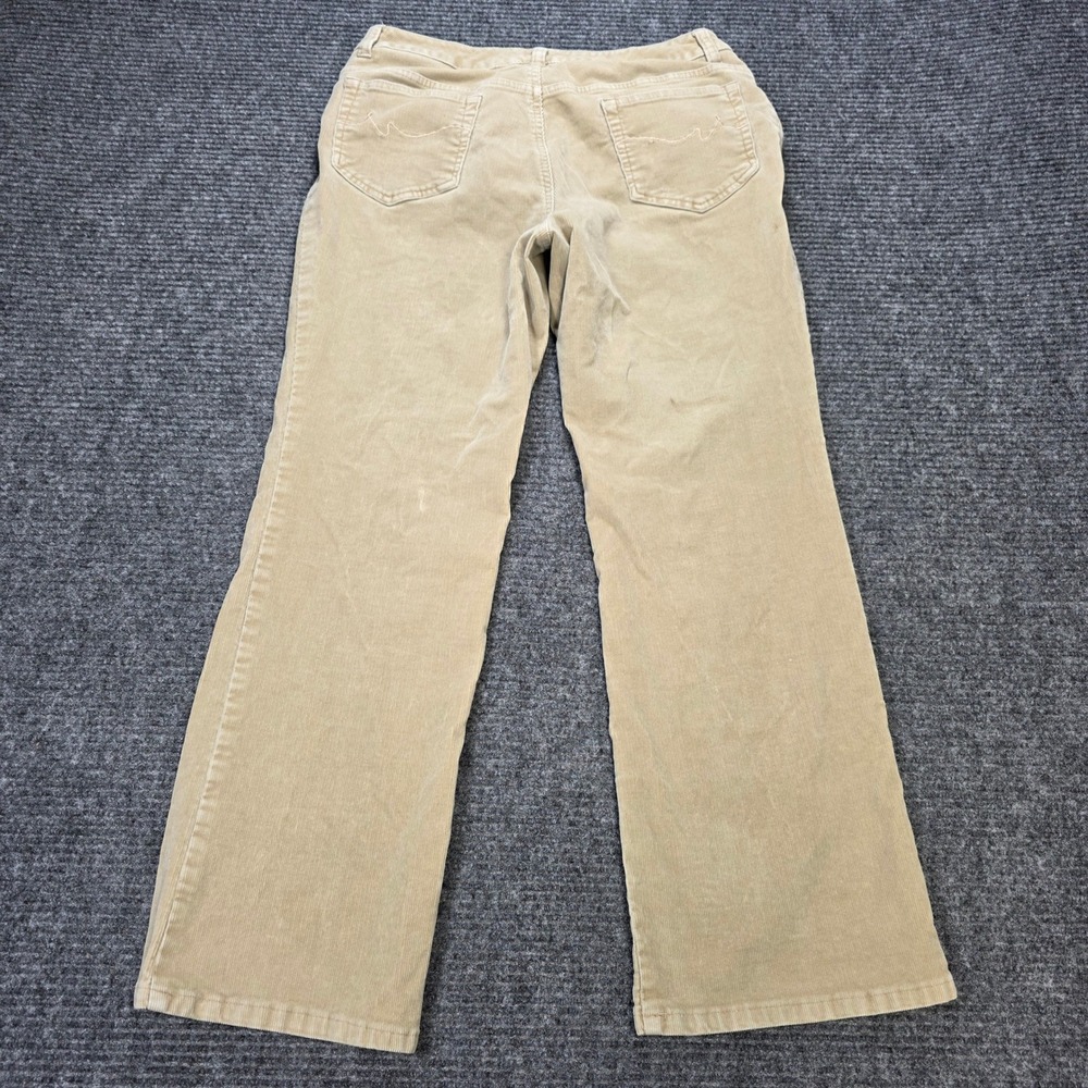 St. John's Bay Corduroy Straight Leg Pants Women's Size 12P Tan Beige Stretch - Picture 2 of 11